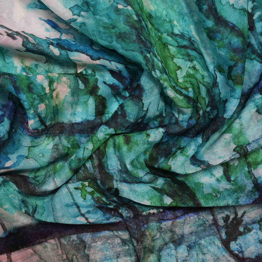 Bufanda de diseño de algodón modal con diseño de arte abstracto