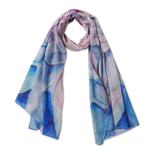 Bufanda de diseño de voile de algodón con estampado floral