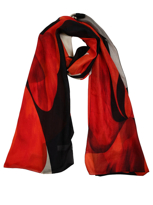 Floral Pure Silk Designer Scarf