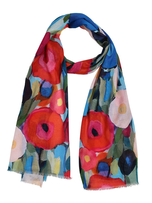 Floral Modal Silk Designer Scarf