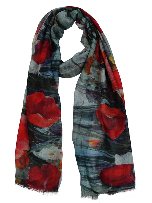 Floral Modal Silk Designer Scarf