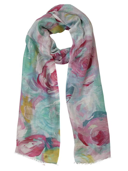 Floral Modal Silk Designer Scarf