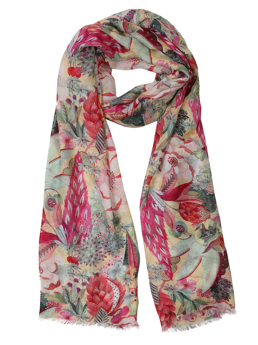 Floral Modal Silk Designer Scarf