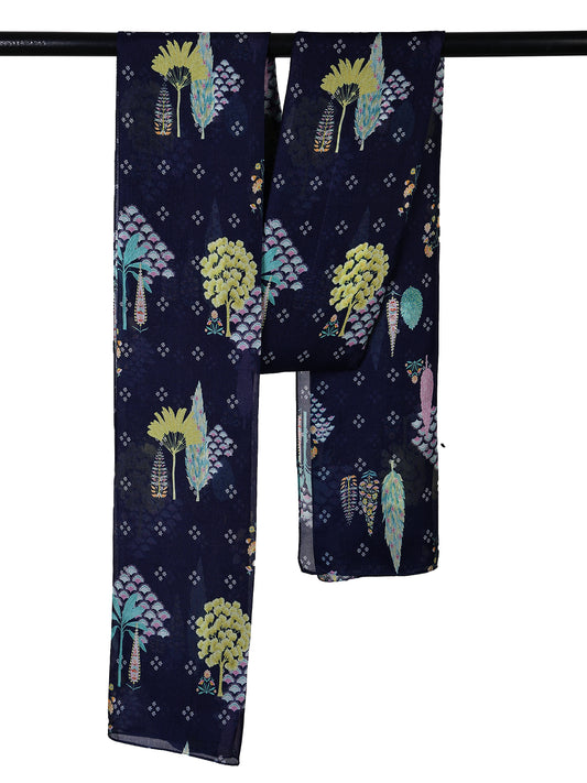 Floral Pure Silk Designer Scarf