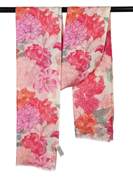 Floral Modal Silk Designer Scarf