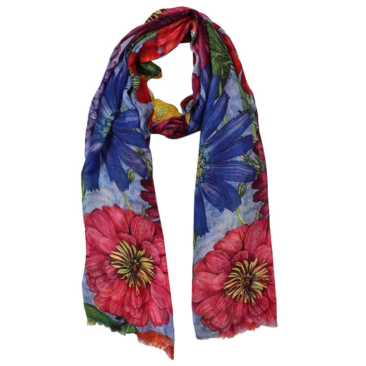 Summer Bloom Medley – Modal Silk Scarf