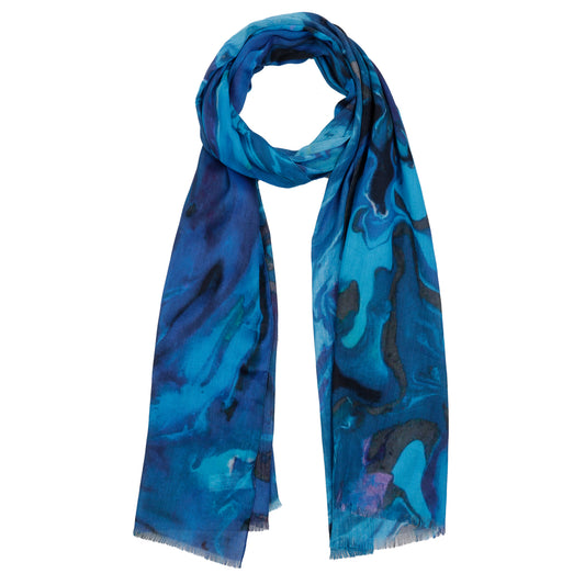 Abstract Print Cotton Modal Designer Scarf