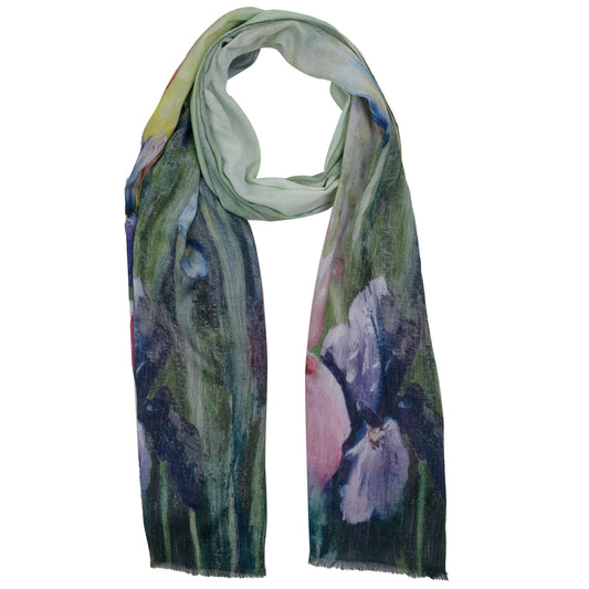 Bufanda de diseño de algodón modal con diseño de arte abstracto