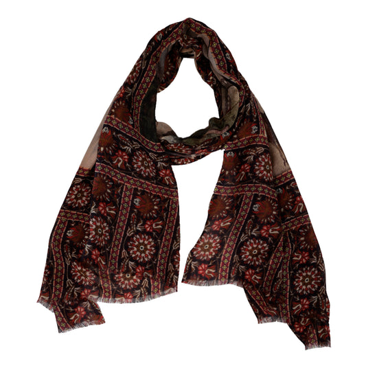 Derby Horse Print Merino Silk Designer Scarf