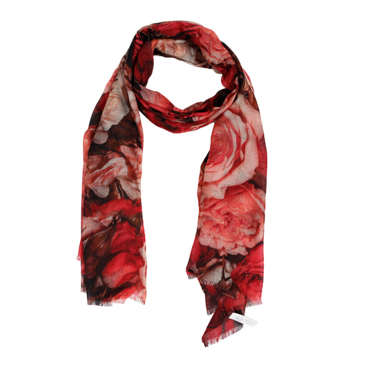 Floral Fine Merino Designer Scarf
