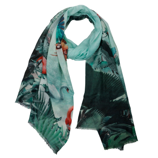 Tropical Jungle Fine Merino Designer Scarf