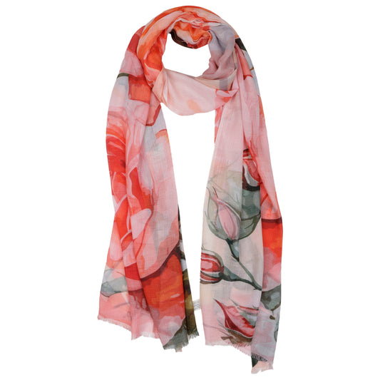 Floral Print Modal Silk Designer Scarf