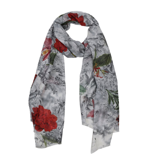 Animal Print Merino Silk Designer Scarf