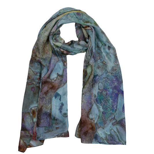 Foulard en soie pure à motif abstrait