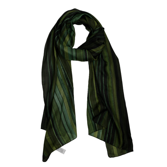 Bamboo Grass Print Pure Silk Designer Scarf