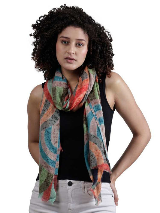 Geometrical Linen Designer Scarf