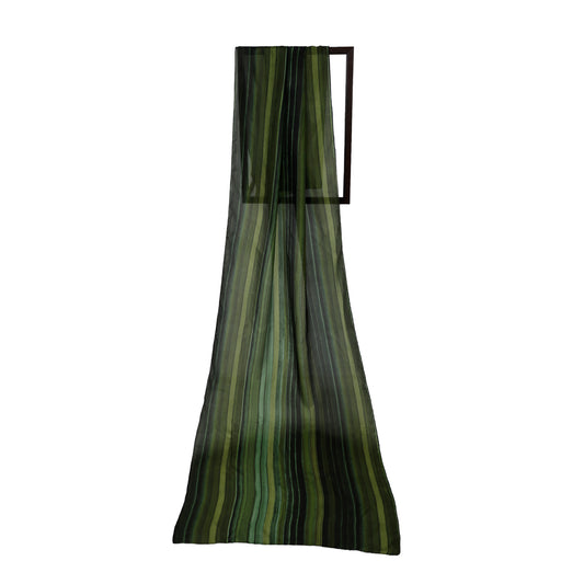 Bamboo Grass Print Pure Silk Designer Scarf