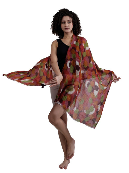 Brush Art Merino Silk Designer Scarf