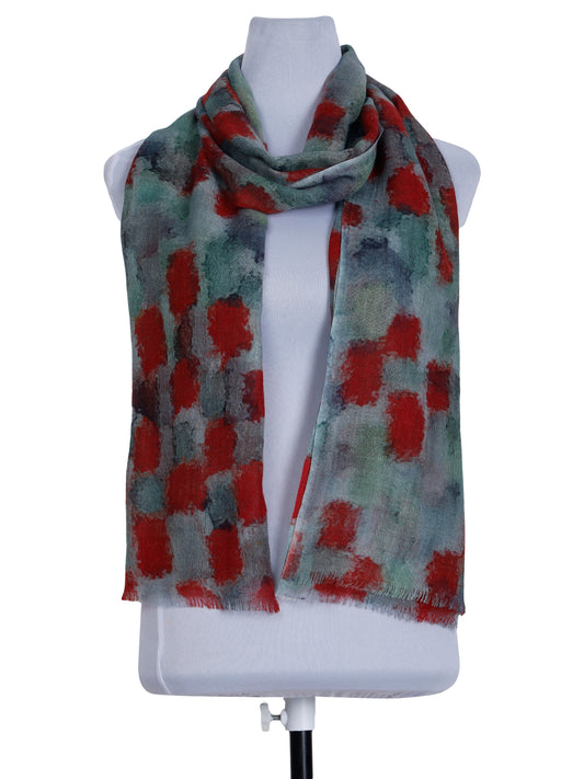 Bufanda de diseño de seda modal abstracta
