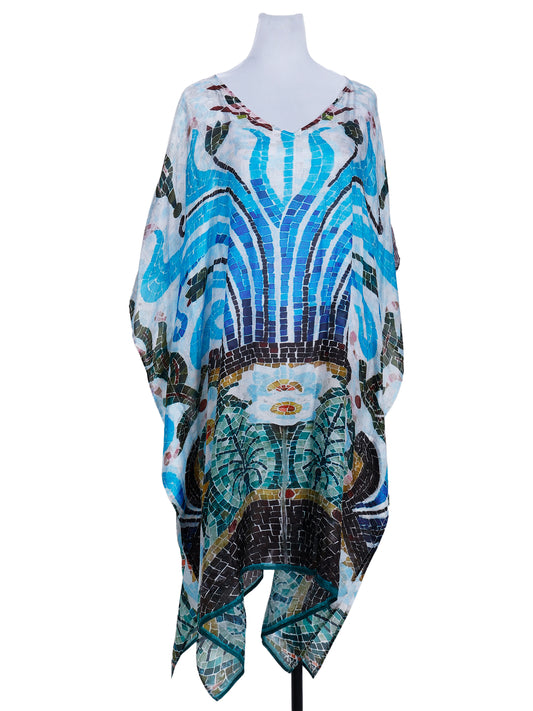 Abstract Modal Satin Kaftan
