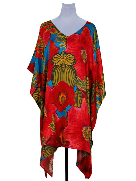 Floral Modal Satin Kaftan
