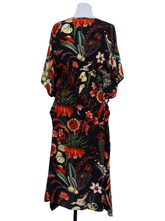 Australian Coastal Viscose Crepe Long Kaftan Dress