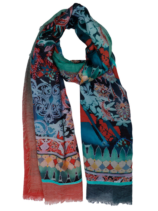 Écharpe réversible abstraite