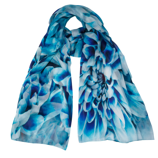 Bufanda de seda pura con diseño floral