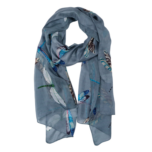 Écharpe de créateur en pure soie à imprimé animalier