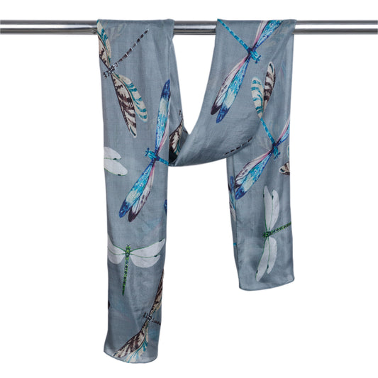 Écharpe de créateur en pure soie à imprimé animalier