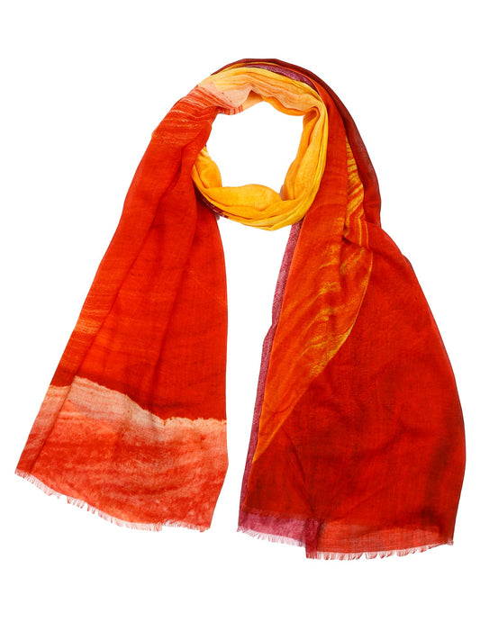 Écharpe de créateur en soie modale abstraite