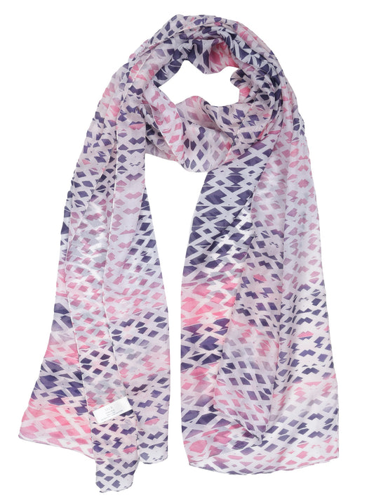 Geometric Pure Silk Designer Scarf