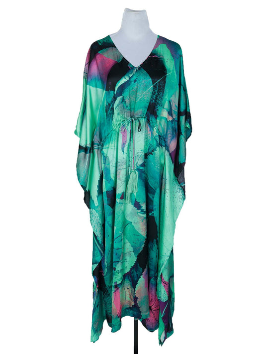 Floral Modal Satin Kaftan