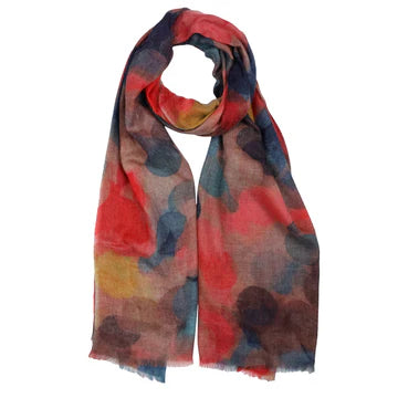 Confetti Lights Abstract Scarf – Modal Silk Designer Wrap | Multicolor Artistic Print