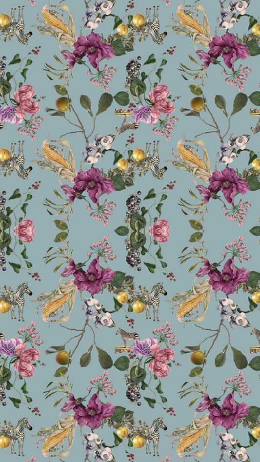 Floral Merino Wool Travel Cape