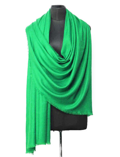 Lime Green 100% Cashmere Wool Scarf