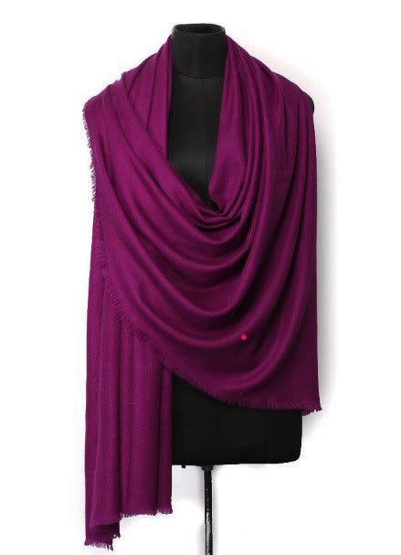 Dark Orchid 100% Cashmere Wool Scarf