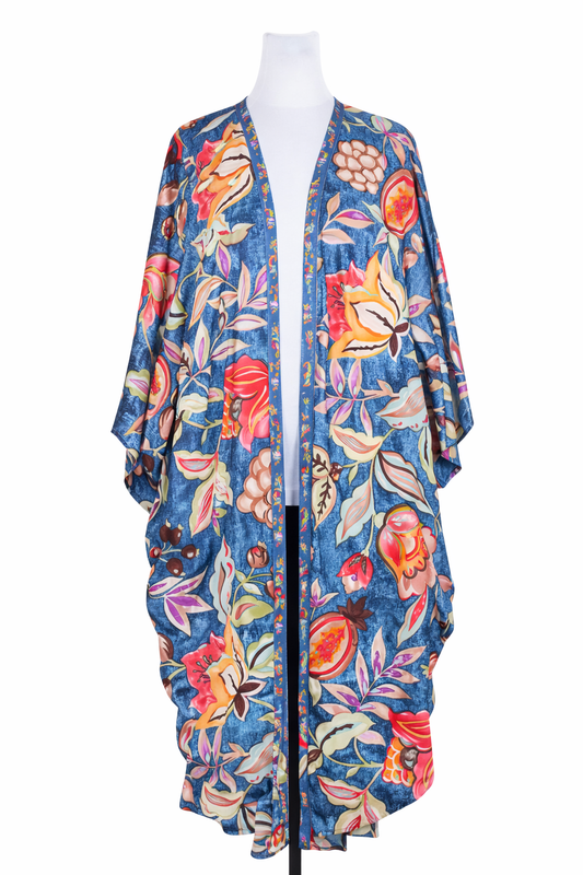 Floral Long Slit Kimono