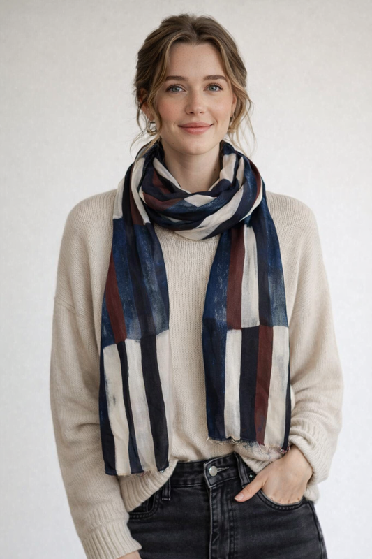 Rhythm Stripe Edit – Pure Silk Scarf