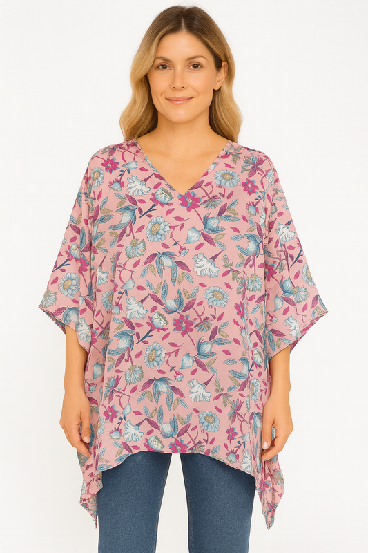 Abstract Modal Satin Kaftan