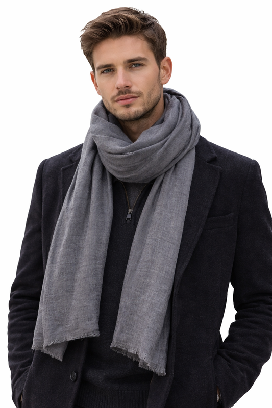 Unisex Charcoal Melange Scarf