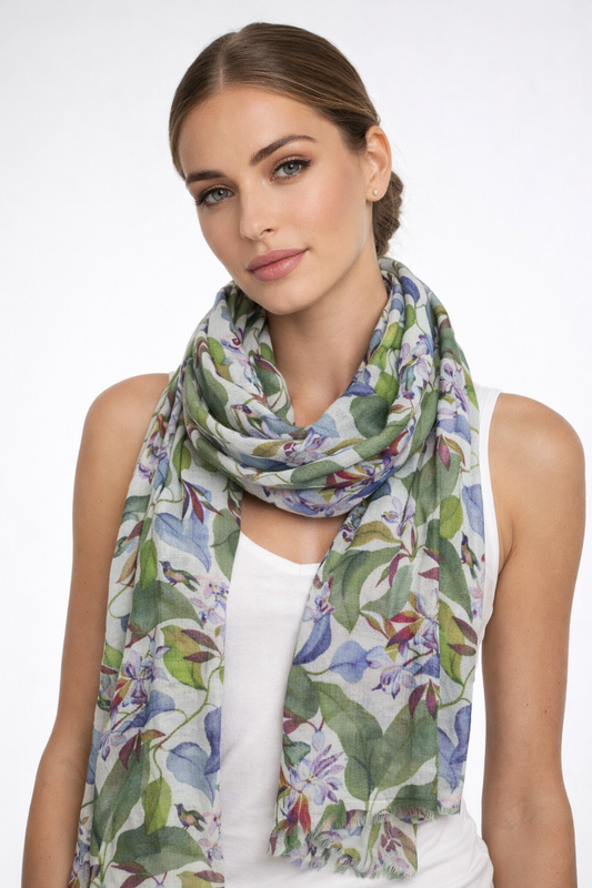 Willow Garden Whisper – Fine Merino Scarf