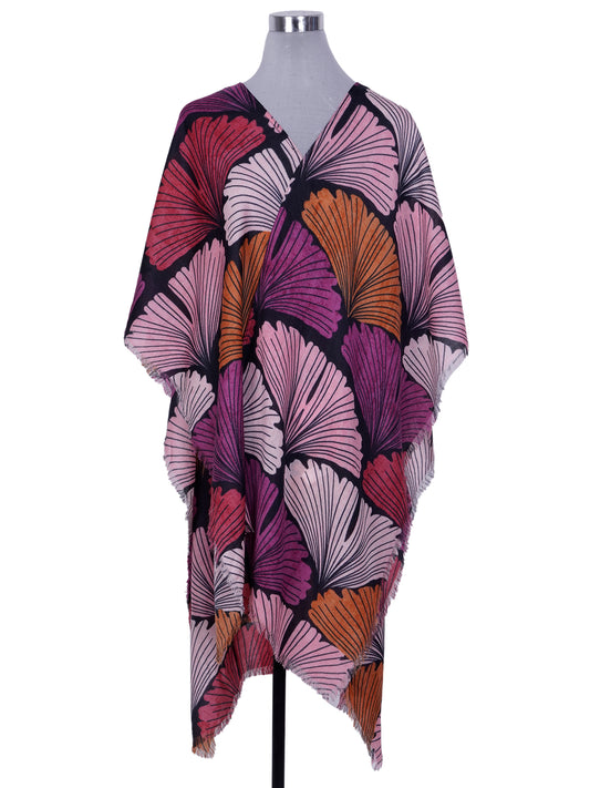 Abstract Merino Wool Travel Cape