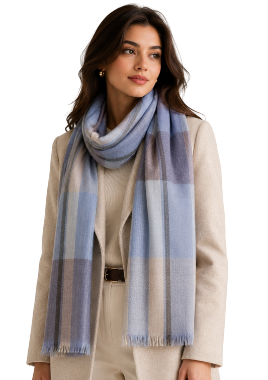Unisex Jacquard Merino Texture scarf