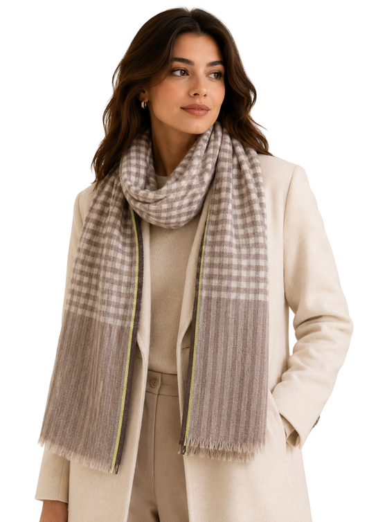 Unisex Jacquard Merino Texture scarf