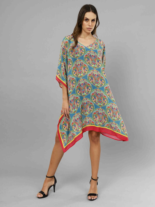 Abstract Modal Satin Kaftan