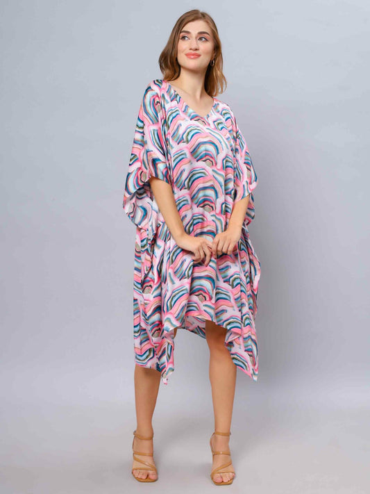 Abstract Modal Satin Kaftan