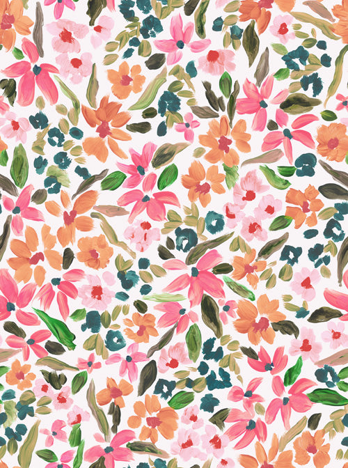 Floral Viscose Crepe Kaftan