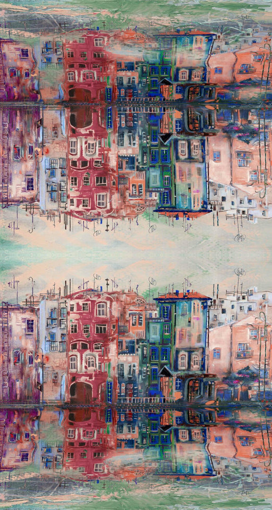 Architectural Viscose Crepe Kaftan