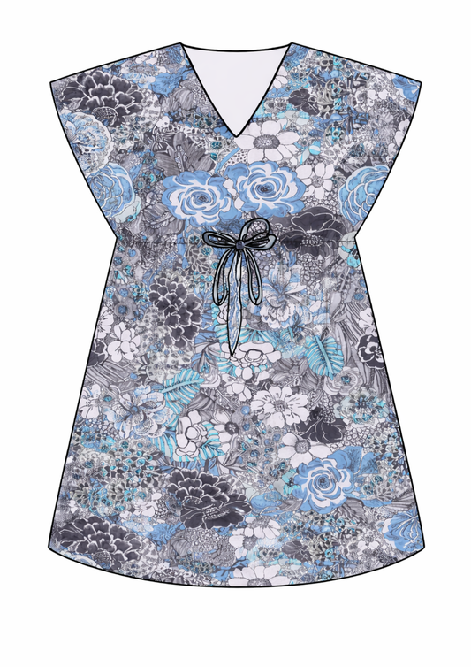 Floral Modal Satin Kaftan
